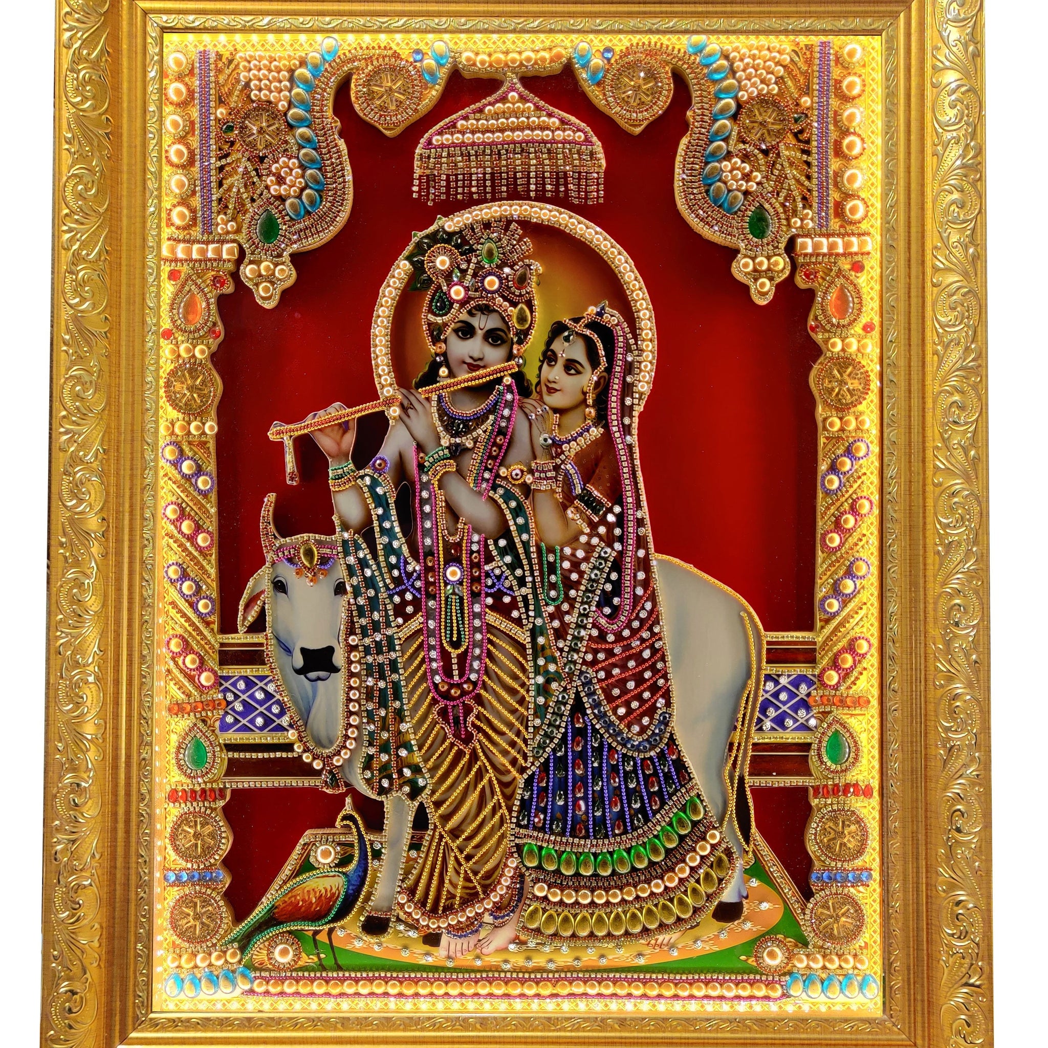 3D Lord Radha Krishna Wall Hanging Photo Frame