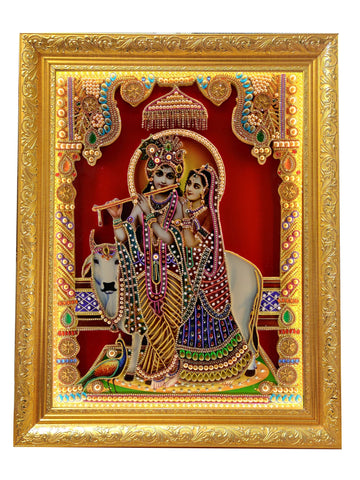 3D Lord Radha Krishna Wall Hanging Photo Frame