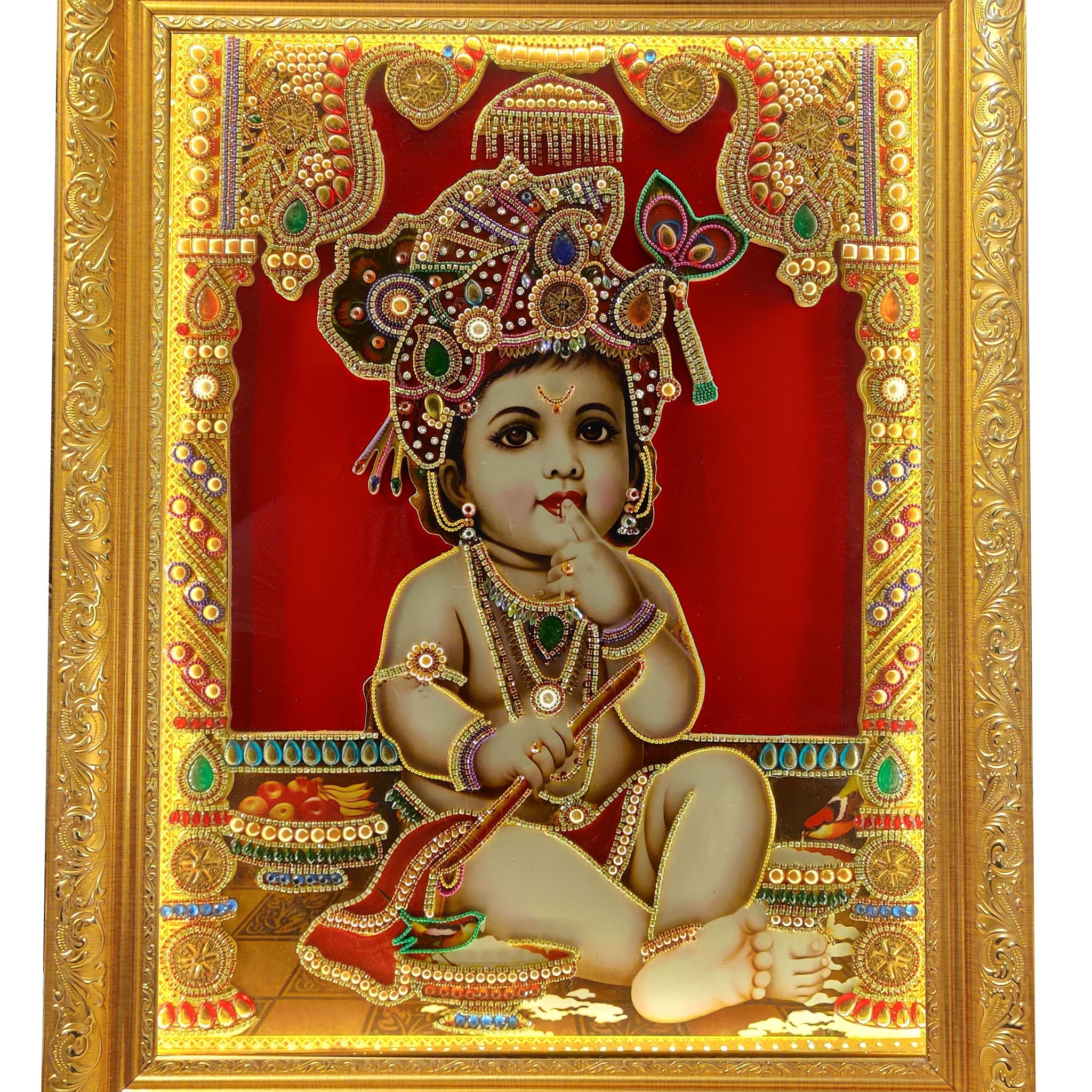 3D Lord Bal Krishna Wall Hanging Photo Frame