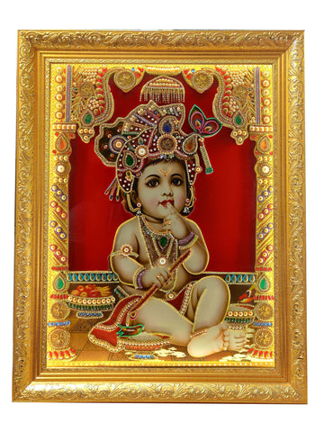 3D Lord Bal Krishna Wall Hanging Photo Frame