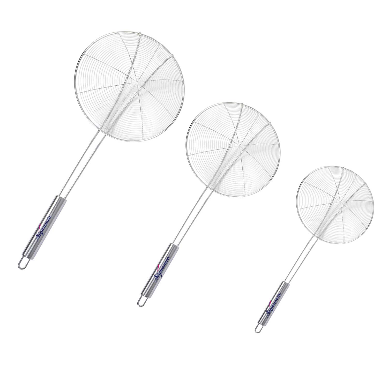 Stainless Steel Deep Fry Net Strainer - 3pcs(16/18/20 Inch)