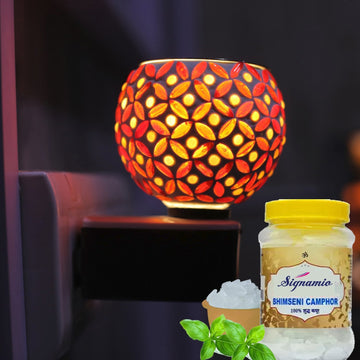 Night lamp kapoor dani with 100gm Camphor Tablets