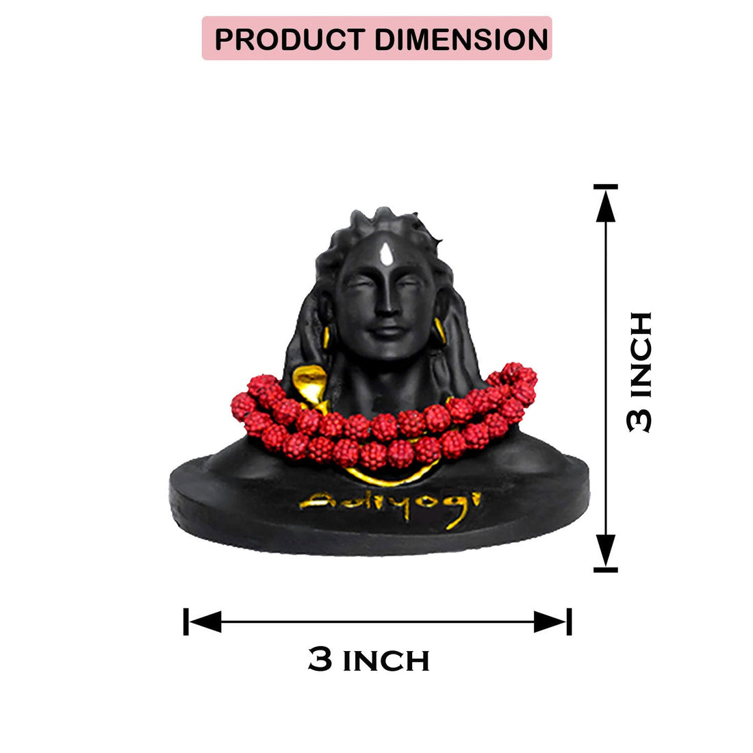 Lord god Mahadev Bholenath Shivji Adiyogi Statue  - 3 inch