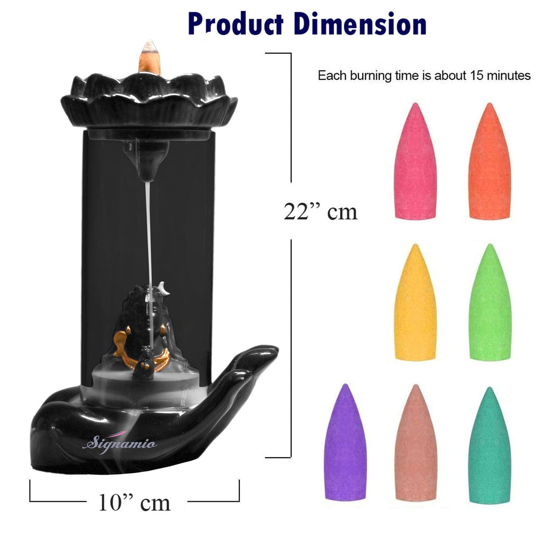 Adiyogi Shiv backflow dhup Smoke Fountain -1 Pcs/30 Cones