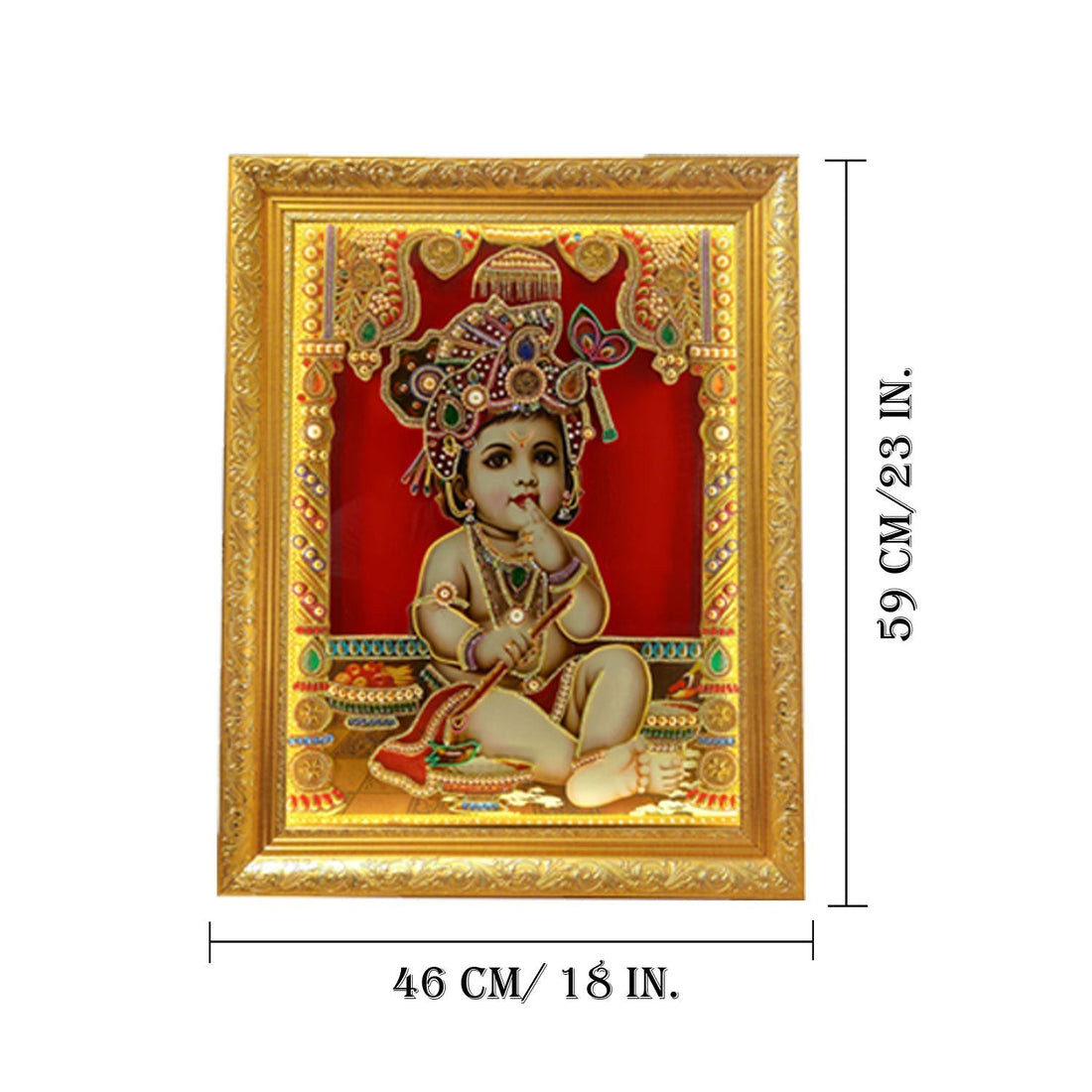 3D Lord Bal Krishna Wall Hanging Photo Frame