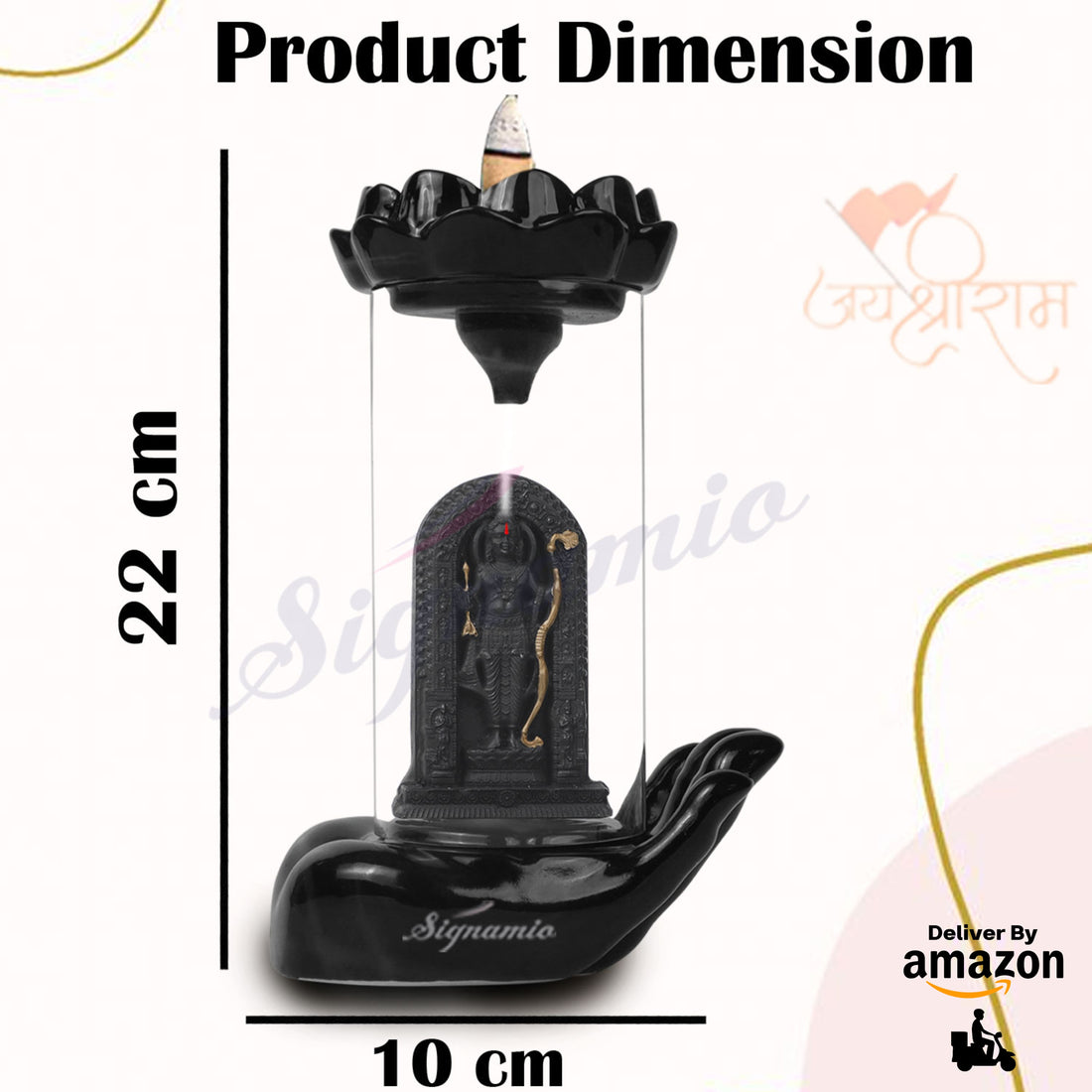 Ayodhya Ram Lalla backflow dhup Smoke Fountain -1 Pcs/30 Cones