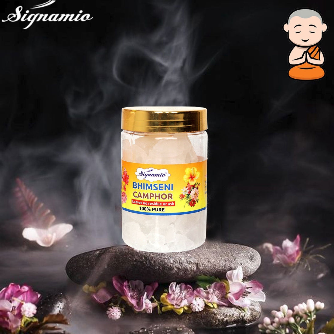 100 Gm Bhimseni Camphor With Wooden Incense Aroma Kapoor Dani